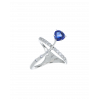 Certified 1.21 Ct Sapphire Criss-Cross Ring