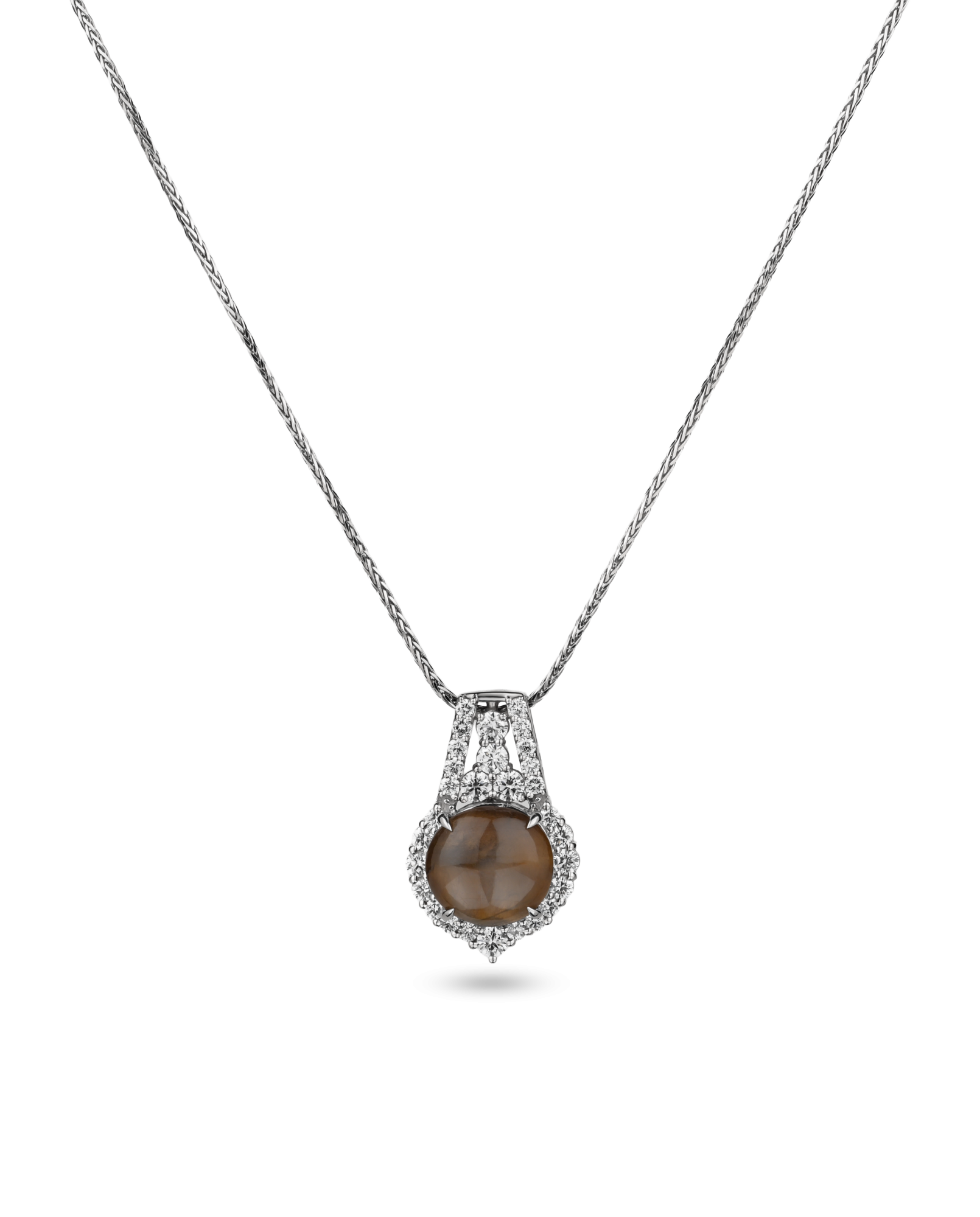 Cat's Eye Pendant With Premium Platinum 950