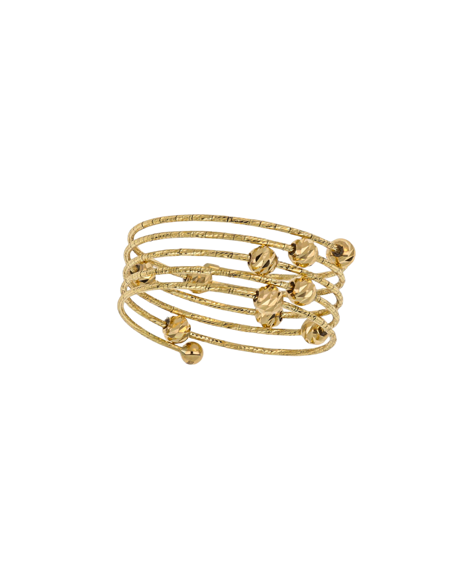 Yellow Gold Sculptural Stackable Ring 