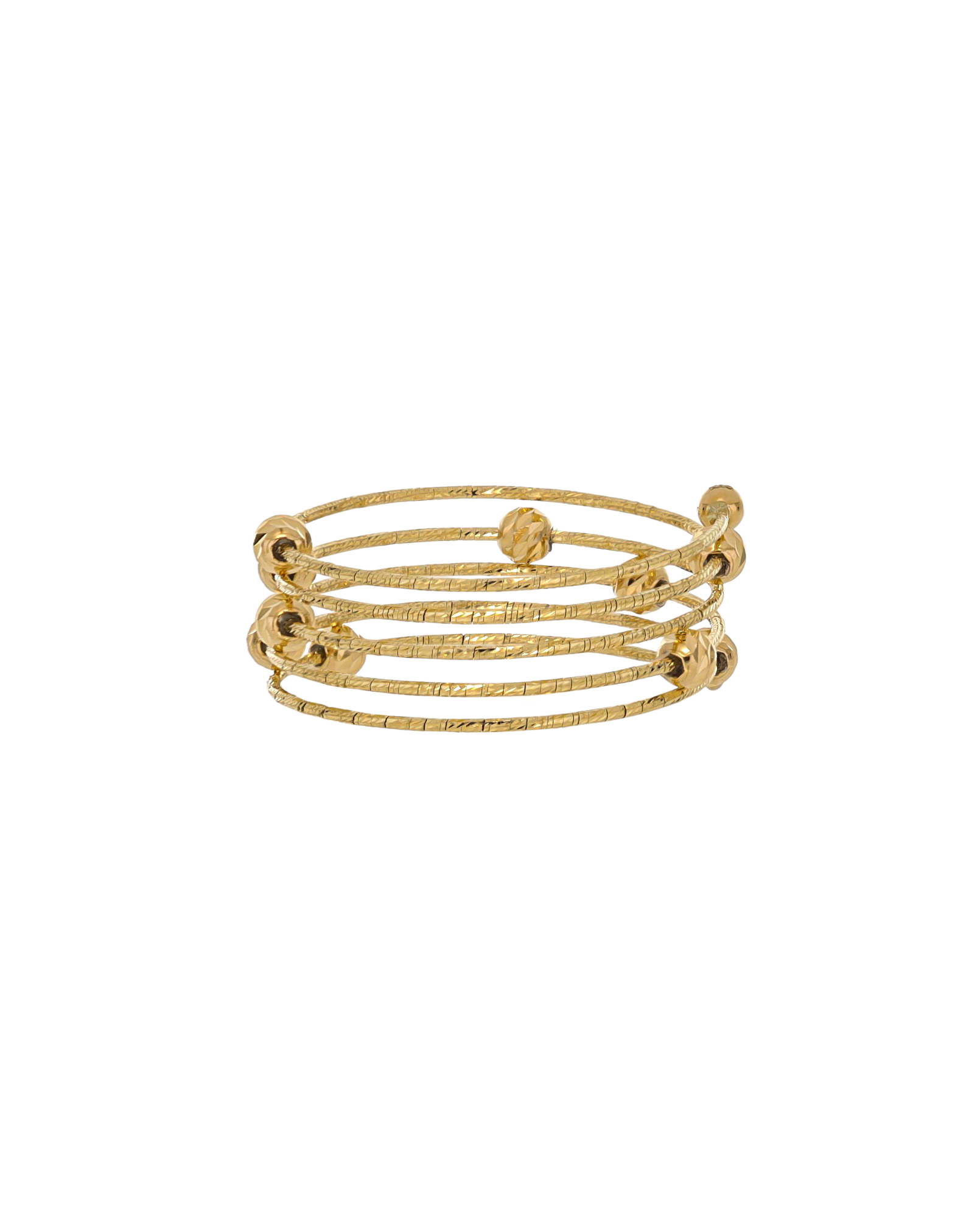 Yellow Gold Sculptural Stackable Ring 