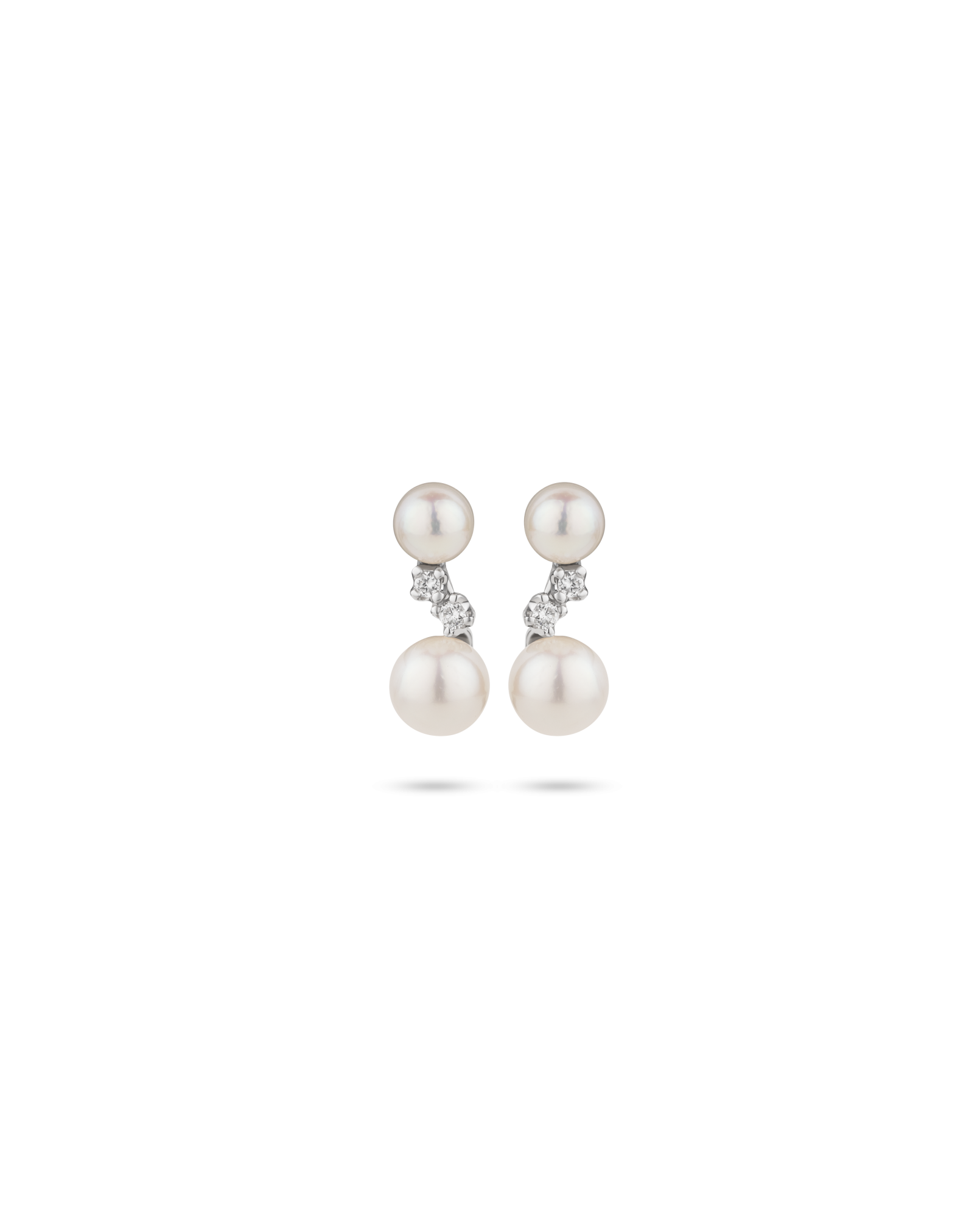 Dual Pearl Classic Drop Earrings 2.8 ct