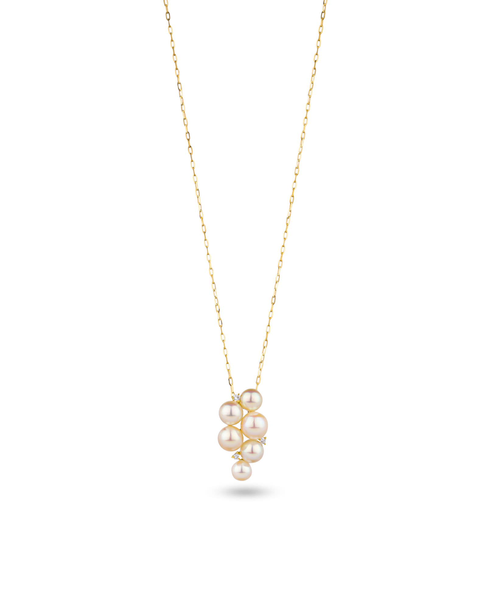 K18 Yellow Gold Akoya Baby Pearl Drop Pendant Necklace