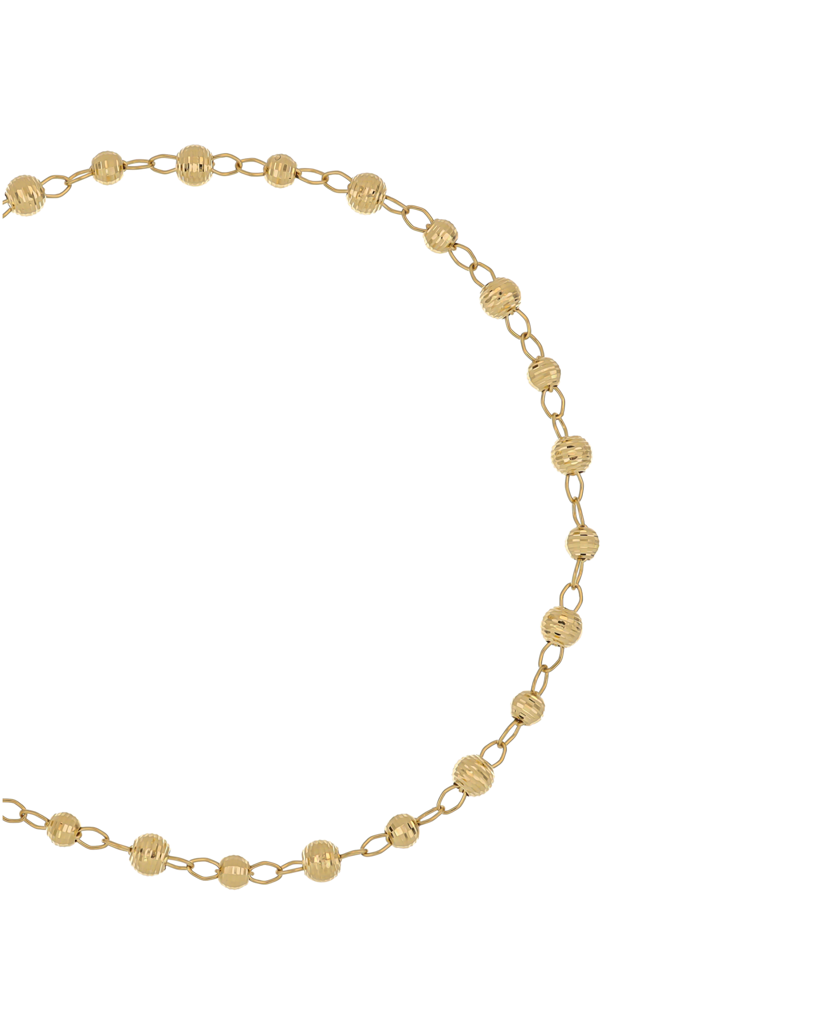 Motif Beaded Yellow Gold Bracelet 