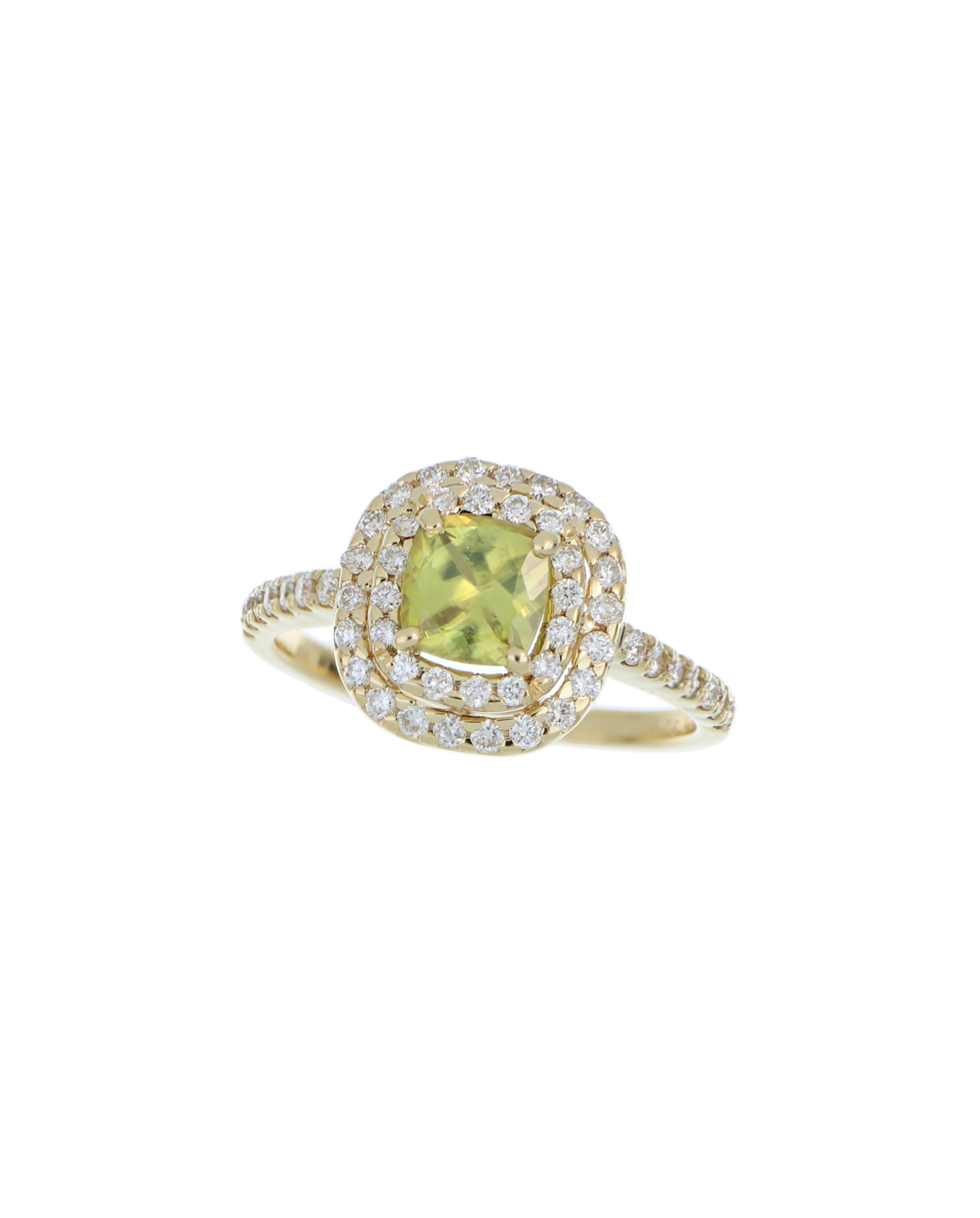 Sphene Cocktail-Style Designer Ring In Yellow Gold