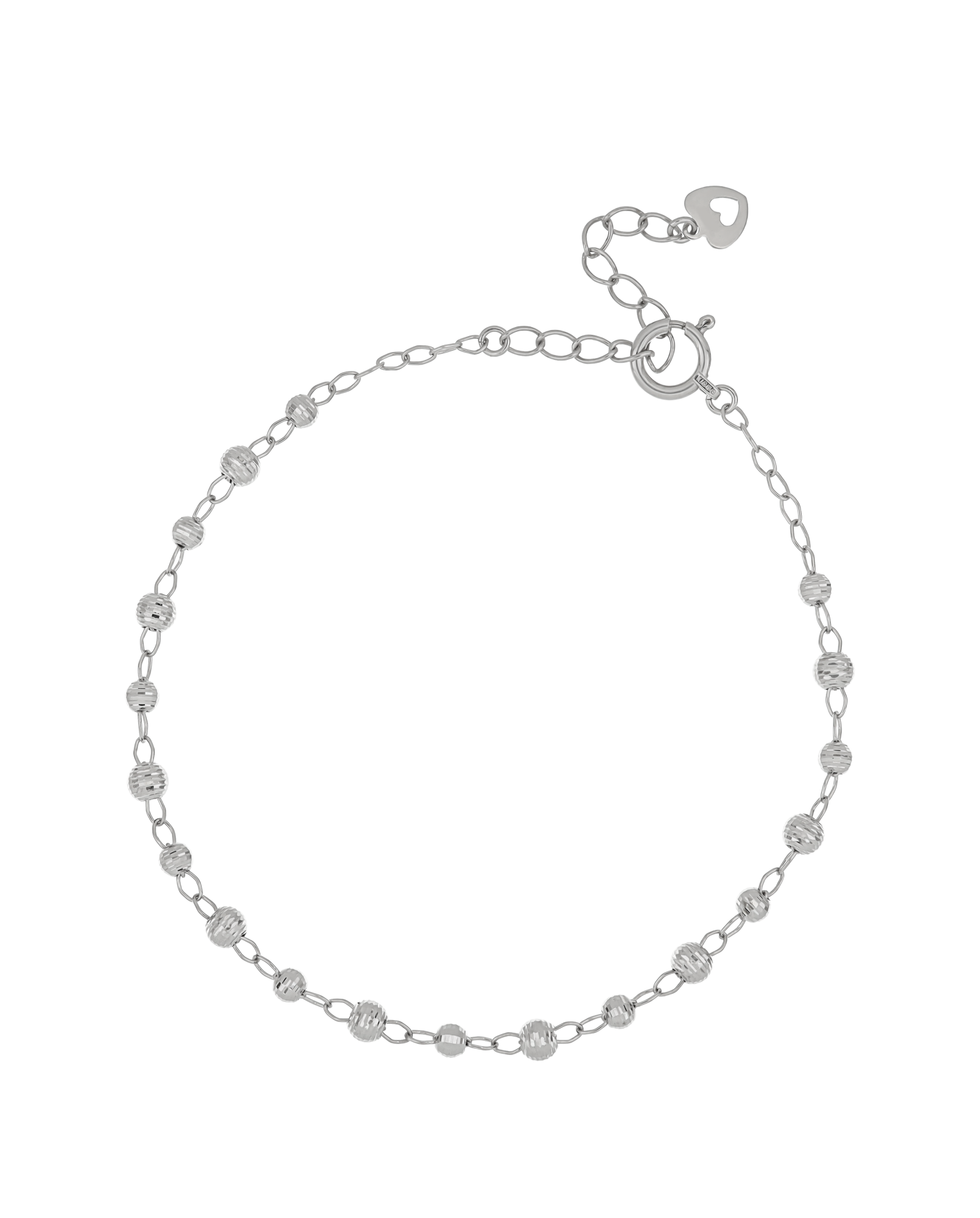 Beautiful White Gold Bracelet with Heart Design - Timeless Fine Jewelry Bracelet