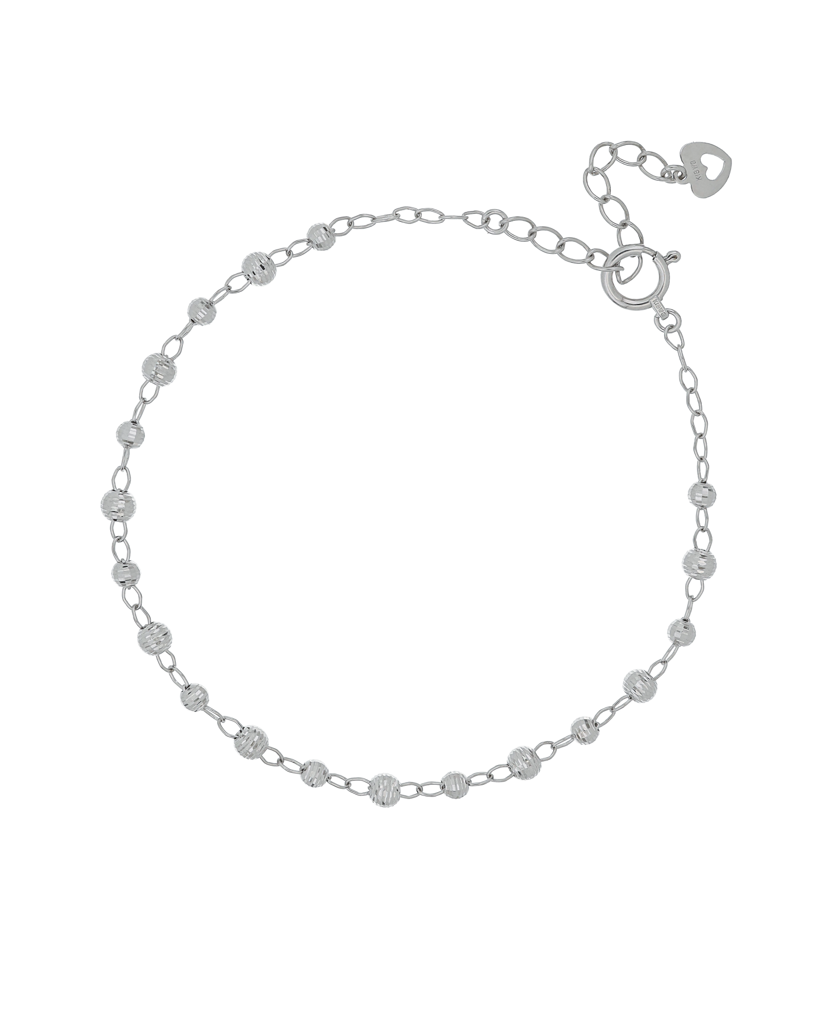Beautiful White Gold Bracelet with Heart Design - Timeless Fine Jewelry Bracelet
