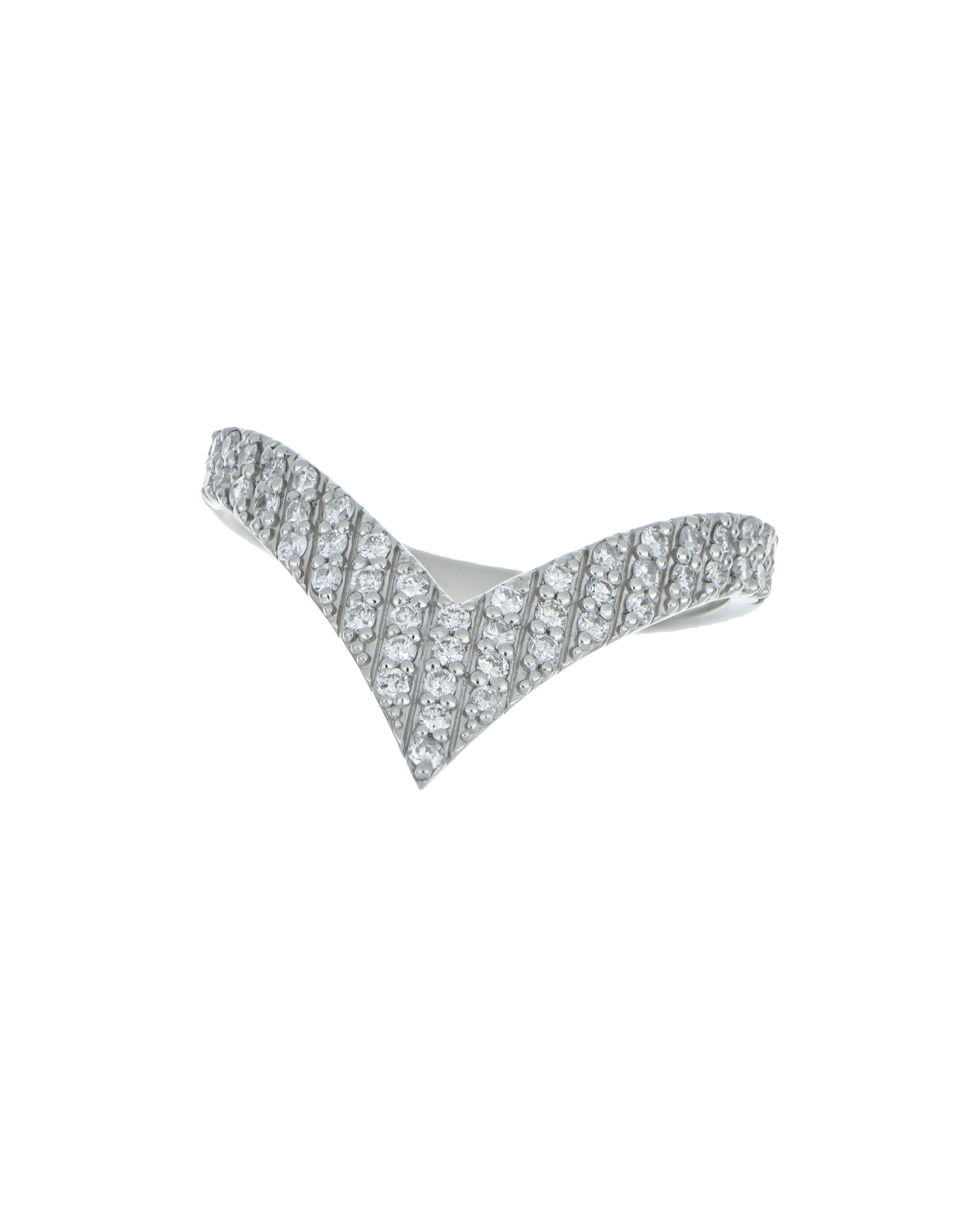 0.30 Ct Diamond Chevron Ring
