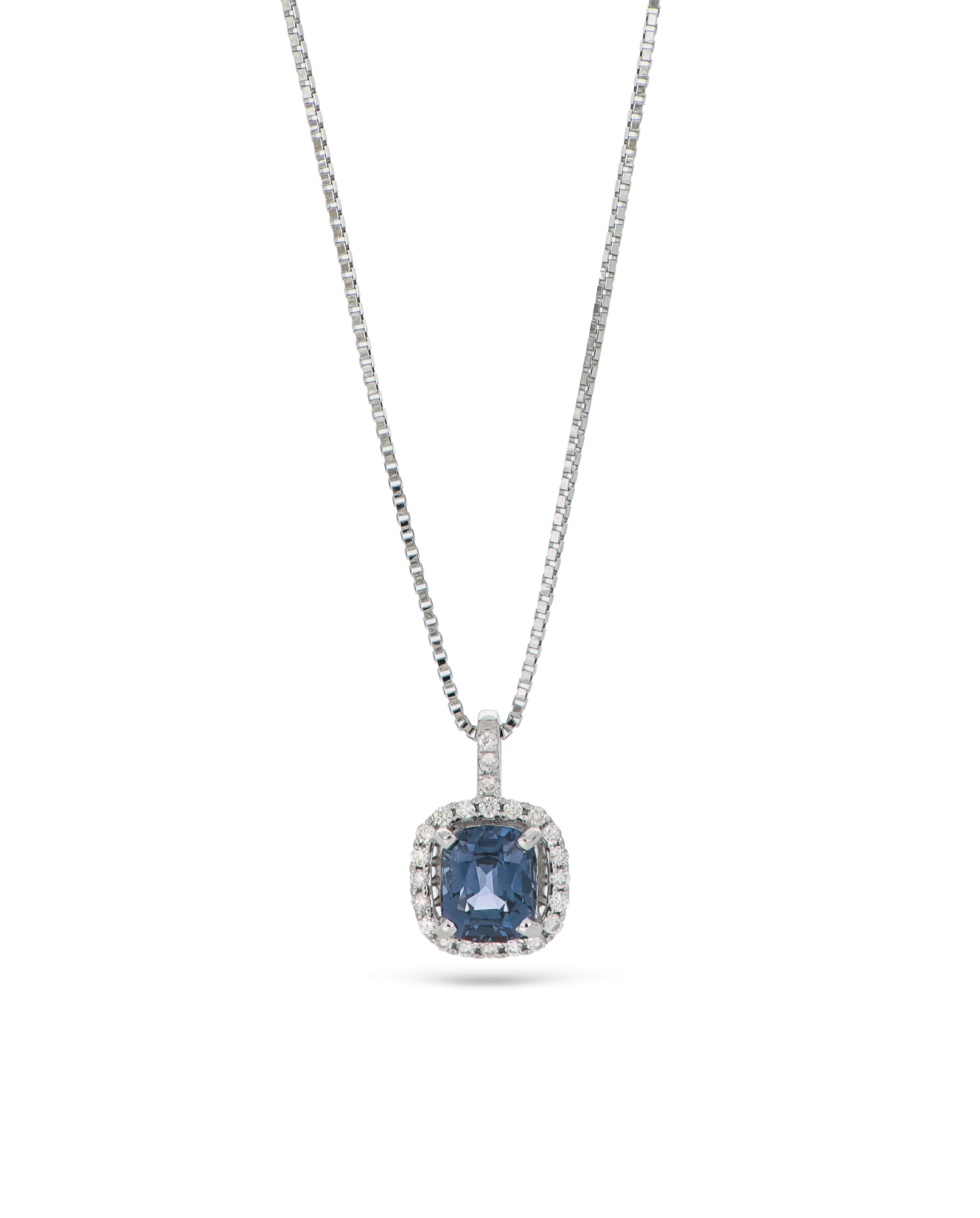 No Heat Tanzanian Cobalt Spinel Stone Classic Pendant For Women