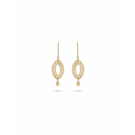Textured Drop Earrings in 18k Yellow Gold