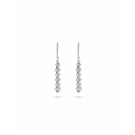  White Gold Cluster Drop Earring