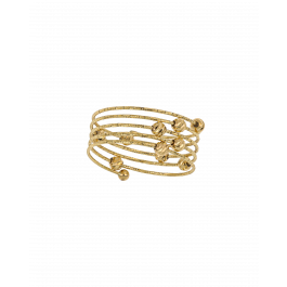 Yellow Gold Sculptural Stackable Ring 