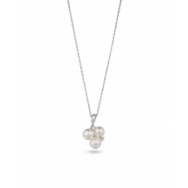 Platinum Pearl Rounded Drop Pendant Luxury Design