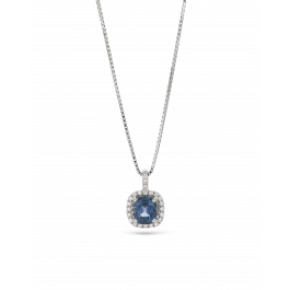No Heat Tanzanian Cobalt Spinel Stone Classic Pendant For Women