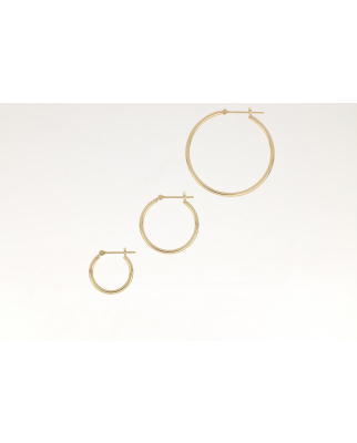 18K Yellow Gold Multi-Size Hoop Earrings