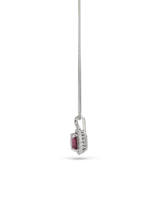 Platinum Grape Garnet Pendant Necklace - Deep Color Elegance