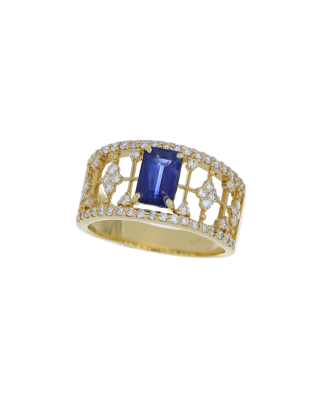 Sapphire Ring in Yellow Gold From Sri Lanka