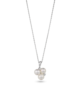 Platinum Pearl Rounded Drop Pendant Luxury Design