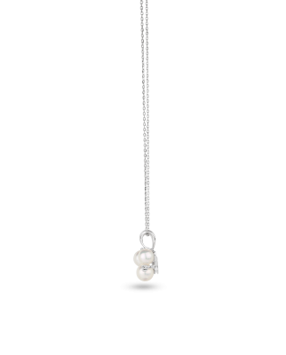 Platinum Pearl Rounded Drop Pendant Luxury Design