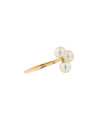 K18 Yellow Gold Akoya Baby Pearl Ring