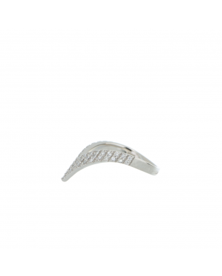 40007 Platinum 900 V-Shaped Diamond Multi-Stone Ring