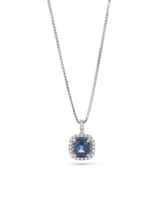 No Heat Tanzanian Cobalt Spinel Stone Classic Pendant For Women