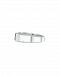 Emerald Ring With Bold Platinum Band