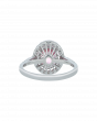 Oval Padparadscha Sapphire Ring In White Gold 