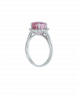 Oval Padparadscha Sapphire Ring In White Gold 