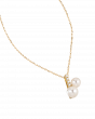 K18 Yellow Gold Akoya Baby Pearl Duo Pendant Necklace