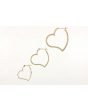 18K Yellow Gold Multi-Size Heart Earrings