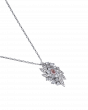 Certified Pink Diamond Floral Pendant