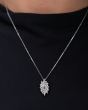 Certified Pink Diamond Floral Pendant