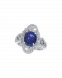Certified Blue Sapphire Exclusive Ring With Platinum Band