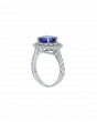 Platinum Round Engagement Ring With Tanzanite Stone 