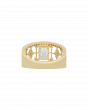 Luxury Diamond Ring In Yellow Gold Band