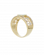 Luxury Diamond Ring In Yellow Gold Band