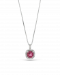 Platinum Grape Garnet Pendant Necklace - Deep Color Elegance