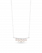 Platinum Akoya Pearl Three Stone Pendant Necklace