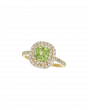Premium Sphene Yellow Gold Ring With Diamond