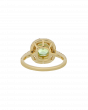 Premium Sphene Yellow Gold Ring With Diamond