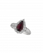 Certified & Unheated Ruby Halo Ring