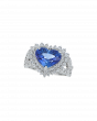 Heart-Shaped Blue Sapphire Ring with Infinity Band