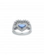 Heart-Shaped Blue Sapphire Ring with Infinity Band