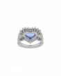 40063 Heart Platinum Sapphire Ring 9.69ct Sapphire Heart Ring with Diamond