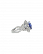 40063 Heart Platinum Sapphire Ring 9.69ct Sapphire Heart Ring with Diamond