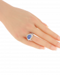 40063 Heart Platinum Sapphire Ring 9.69ct Sapphire Heart Ring with Diamond