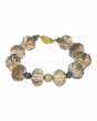 Silver Smoky Quartz Beaded Bracelet