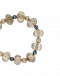 Silver Smoky Quartz Beaded Bracelet