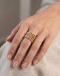 Tri-Tone Gold Multi-Band Flexi Ring