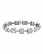 Square-Inspired Diamond Platinum 900 Diamond Link Bracelet